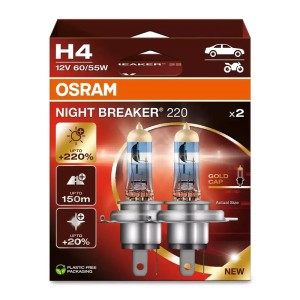 Крушка 12V, H4, 55/60W, P43T, блистер 2 броя OSRAM